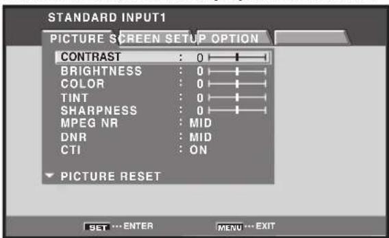 PIONEER PRO1010HD - Press the MENU button to display the menu screen. - 1
