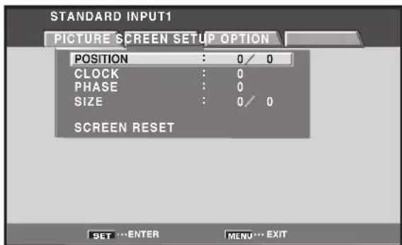 PIONEER PRO1010HD - Use the  buttons to select [SCREEN]. (MENUDuringPCsignalinputviaINPUT1orINPUT5.) - 3