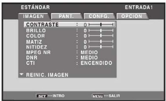PIONEER PRO1010HD - Ajuste de SELECC. ENTRADA 1 - 3