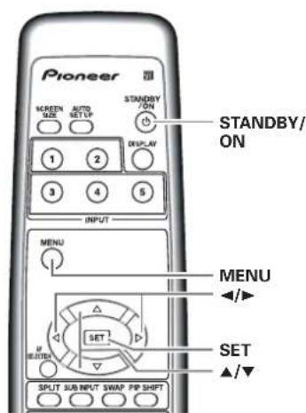 PIONEER PRO1010HD - Sélection de la langue d'affichagesur l'écran - 2