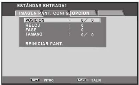 PIONEER PRO1010HD - Ajuste de la POSICION, RELOJ y FASE de la pantalla (Ajuste manual) - 6