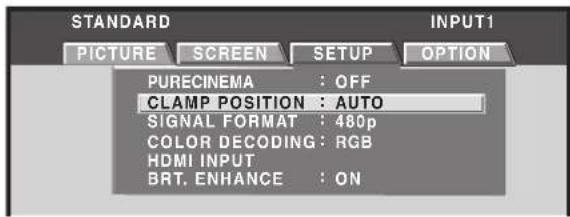 PIONEER PRO1010HD - [CLAMP POSITION] setup (INPUT1 (D-sub), 5) - 5