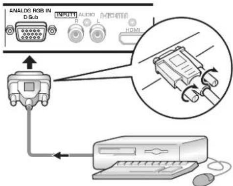 PIONEER PRO1010HD - Cas du raccordement à ANALOG RGB IN (INPUT1) — - 1