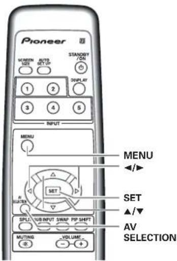 PIONEER PRO1010HD - Ajuste de laImagen (2) - 2