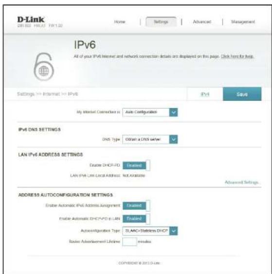 D-LINK DIR859 - Configuration automatique (SLAAC/DHCPv6) - 1