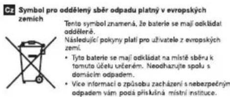 NIKON Forestry Pro - POZNÁMKY K LITIOVÉ BATERII - 1