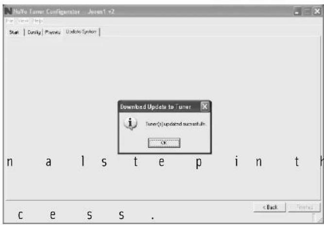 NUVO NVT2SIR - Successful Download (Fig. 42): When the download is complete, a final window will appear indicating that all information has downloaded successfully. Actual download time will vary based on your computer's processing - 1