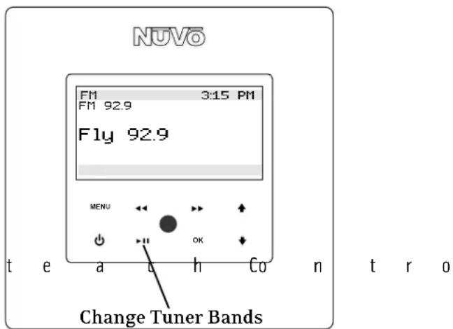 NUVO NVT2SIR - Selecting Tuner A or B - 3