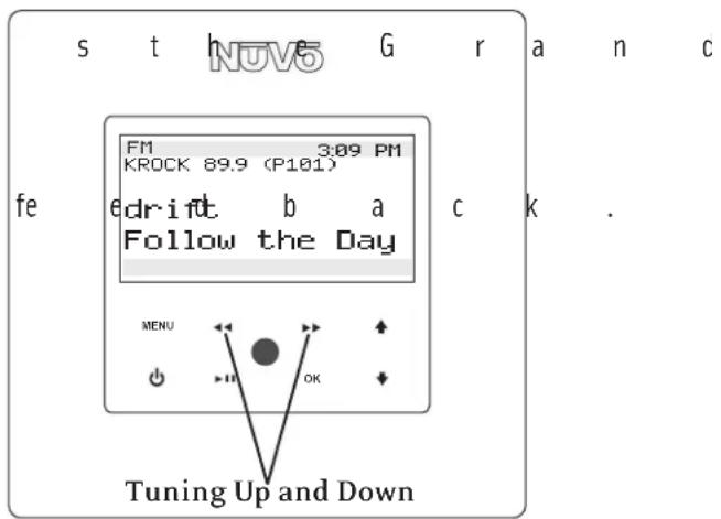 NUVO NVT2FAMEX - Selecting Tuner A or B - 1