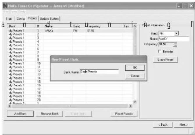 NUVO NVT2FAMEX - Preset Information (Fig. 31): This section provides a display - 2
