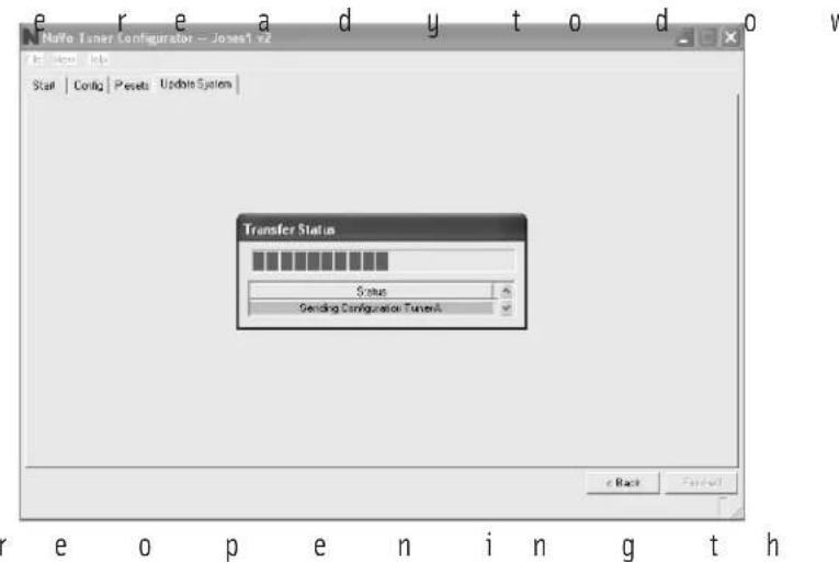 NUVO NVT2FAMEX - Download Configuration (Fig. 41): The final step in the setup is to download the configuration to the T2FAM-EX via either its RS232 serial port. A progress bar will indicate the - 1