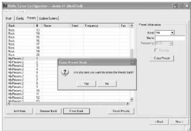 NUVO NVT2FAMEX - Preset Information (Fig. 31): This section provides a display - 4