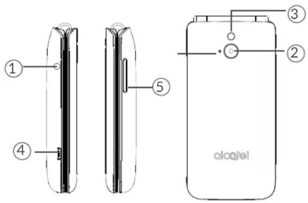 ALCATEL 3082 4G - Touches et connecteurs - 1