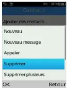 ALCATEL 3082 4G - Supprimer un contact - 1