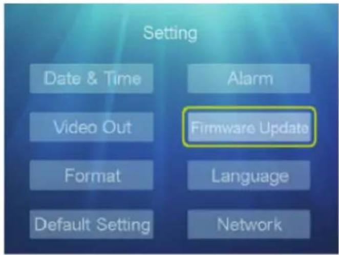 Setting Date & Time Video Out Format Default Setting Alarm Firmware Update Language Network