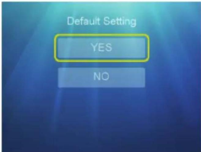 Default Setting YES NO