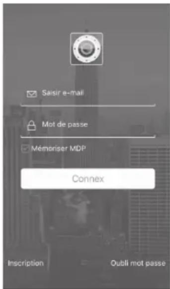 Saisir e-mail Mot de passe Mémoriser MDP Connex Inscription Oubli mot passe