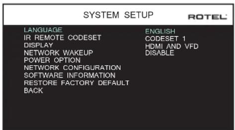 ROTEL RSP1576 MKII - Различные настройки – Miscellaneous Settings - 1