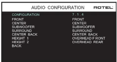 ROTEL RSP1576 MKII - Audio-Konfiguration - 1