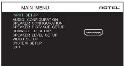 ROTEL RSP1576 MKII - Hauptmenü - 1
