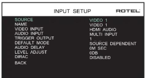 ROTEL RSP1576 MKII - Input Setup - 1