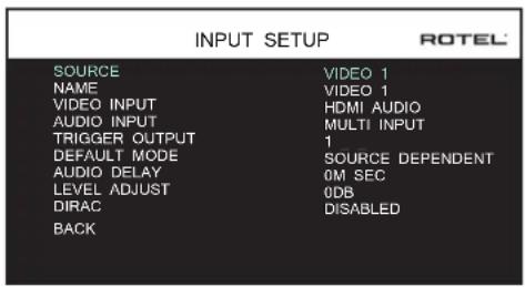 ROTEL RSP1576 MKII - Ingangen instellen - 1