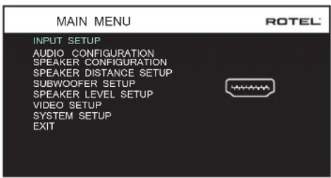 ROTEL RSP1576 MKII - Hoofdmenu - 1