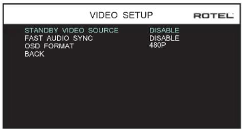 ROTEL RSP1576 MKII - Videoinställningar - 1