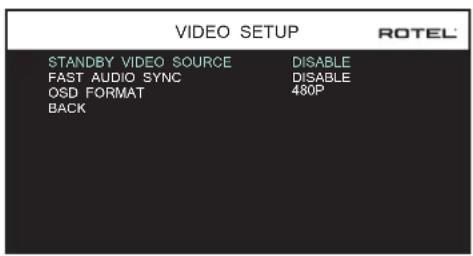 ROTEL RSP1576 MKII - Configurar Video (Video Setup) - 1