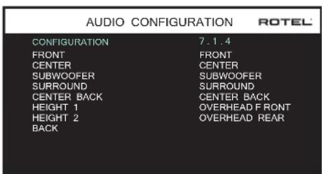 ROTEL RSP1576 MKII - Audio Configuration - 1