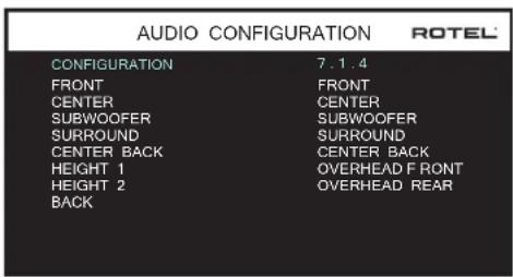 ROTEL RSP1576 MKII - Audio Configuration - 1