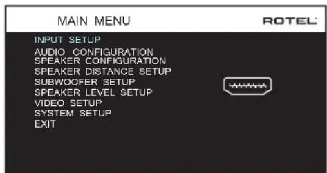ROTEL RSP1576 MKII - Menú Principal - 1