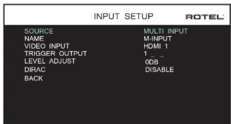 ROTEL RSP1576 MKII - Ajuste Entradas - 2