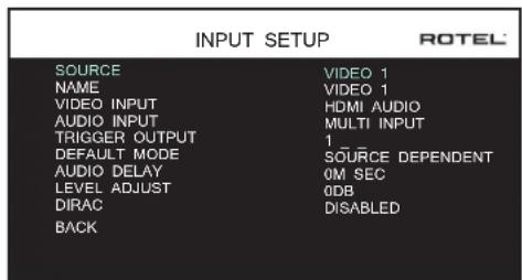 ROTEL RSP1576 MKII - Ajuste Entradas - 1