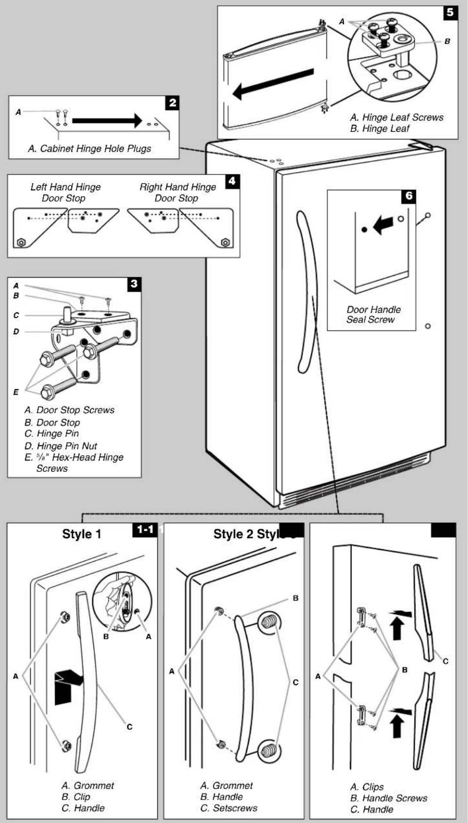 WHIRLPOOL EV188NYWQ - Door Swing Reversal (optional) - 1