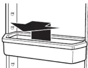 WHIRLPOOL EV188NYWS - To remove and replace the bin: - 1