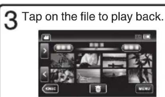 JVC Everio GZR30 - Playing Back/Deleting Files on this Unit - 2