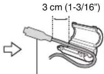 JVC Everio GZR30 - ■ Attaching the Core Filter - 2