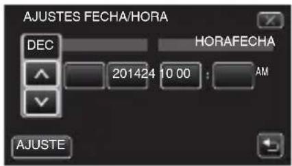 JVC Everio GZR30 - Ajuste de la Fecha y la hora - 2