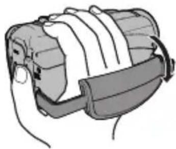 JVC Everio GZR30 - Ajuste de la correa de mano - 3