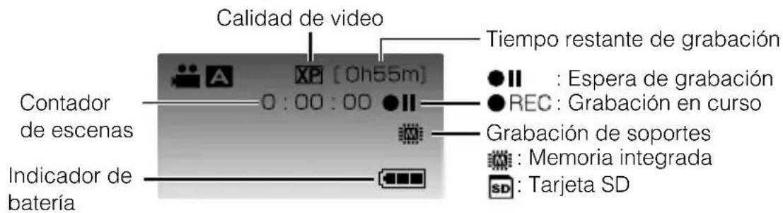 JVC Everio GZHM340 - ■ Indicaciones durante la grabación de video - 1