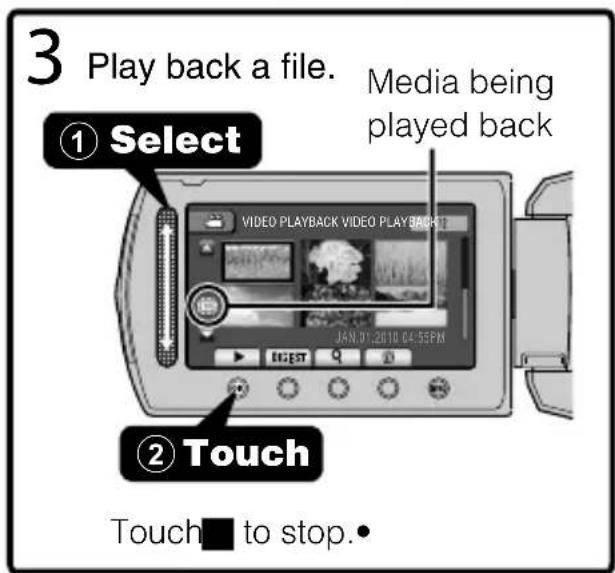 JVC Everio GZHM340 - Playing Back/Deleting Files on this Unit - 3