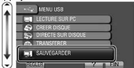 JVC Everio GZHM340 - Sélectionnez "SAUVEGARDER" et appuyez sur - 1