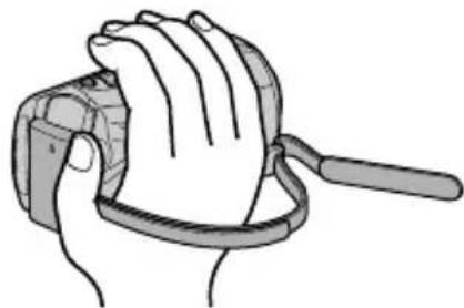 JVC Everio GZHM340 - Ajuste de la correa de mano - 2
