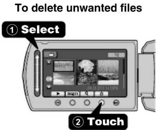 JVC Everio GZHM340 - Playing Back/Deleting Files on this Unit - 5