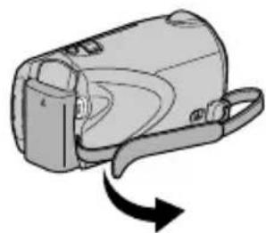 JVC Everio GZHM340 - Ajuste de la correa de mano - 1