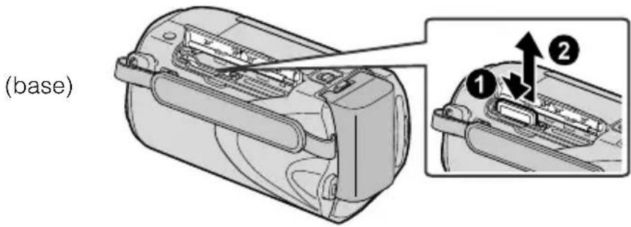 JVC Everio GZHM340 - Para extraer la tarjeta - 1