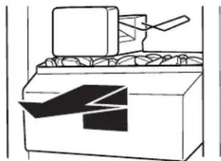 WHIRLPOOL GSF26C4EXB - como quitar y volver a colocar el deposito de hielo: - 1