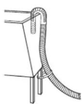 WHIRLPOOL LCE4332PQ - Immobilisation du tuyau de vidange - 2