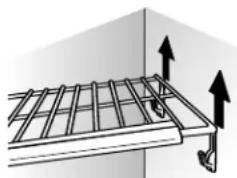 WHIRLPOOL ASD2325KEB - Desmontaje de las parrillas con clips: - 1